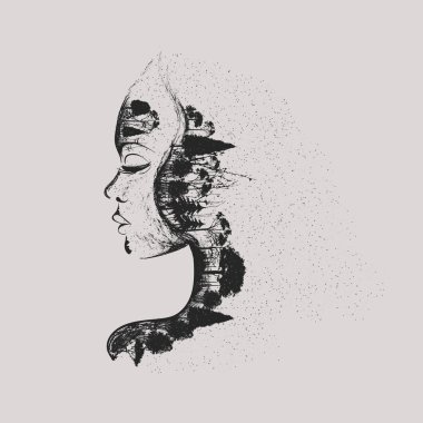 Kuru ağaçlar kadınla