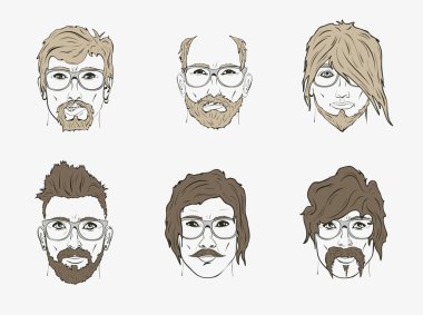 Sakal ve gözlük ile karşı karşıya