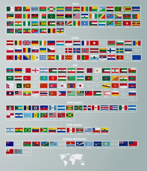 Collection Drapeaux des pays — Image vectorielle