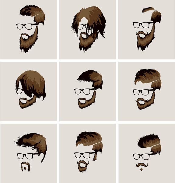 Male faces  style collection