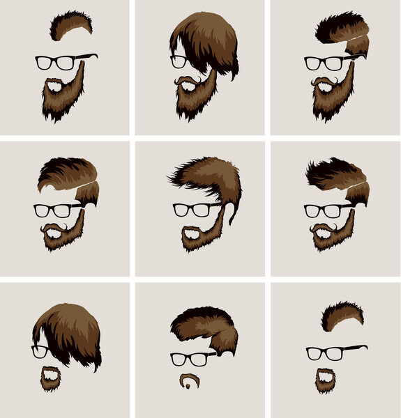 Male faces  style collection