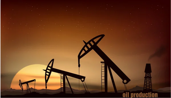 Aparejos de la industria petrolera — Vector de stock