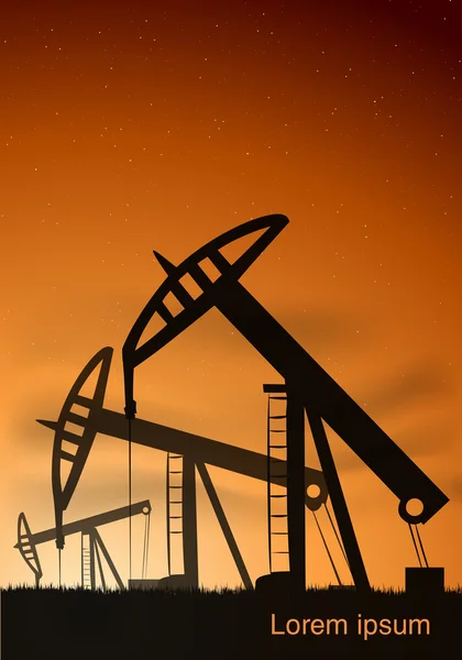 Oil industry rigs — Stock Vector