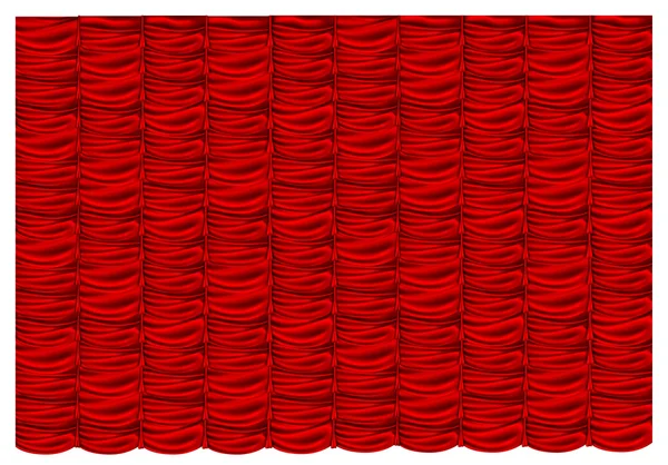 Rode zijden gordijn textuur — Stockvector