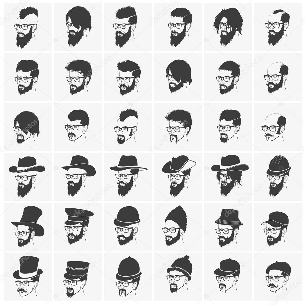 Male styles with hats, and beards