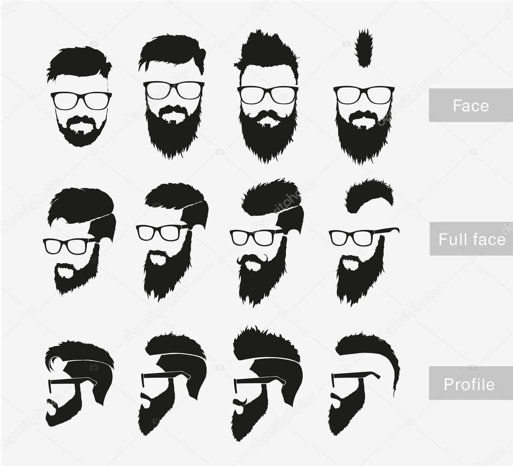 Hipster male face st