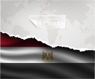 Torn paper with EGYPT flag