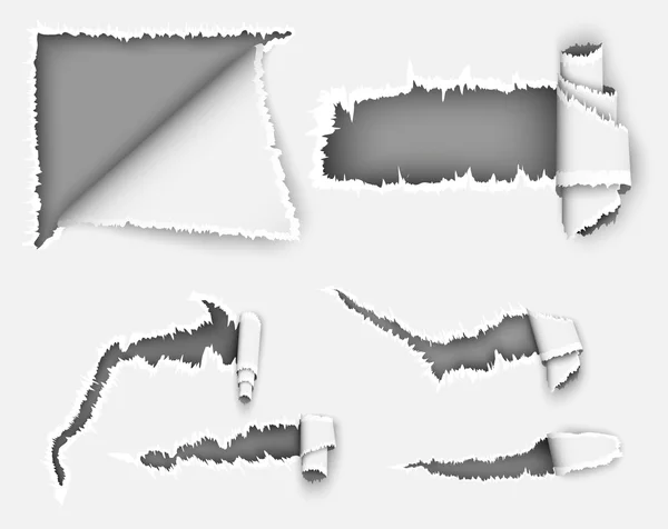 Torn paper hole in sheet — Διανυσματικό Αρχείο
