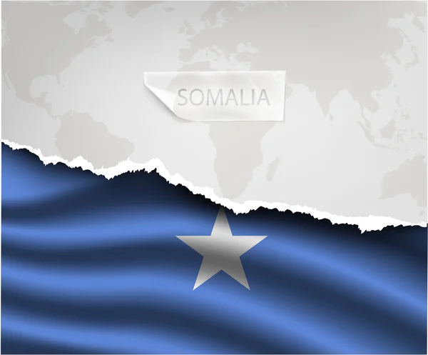 Torn paper with  SOMALIA flag — Wektor stockowy