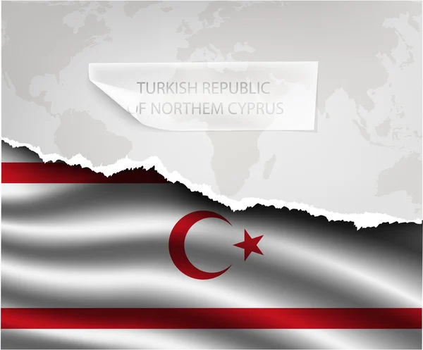 TURKISH REPUBLIC OF NORTHEM CYPRUS flag — 스톡 벡터