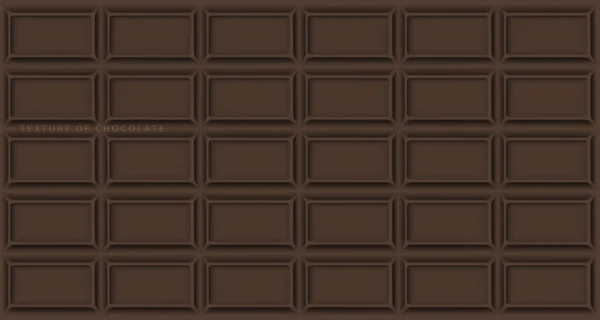 Barra de chocolate negro — Vector de stock