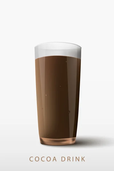 Chocoladedrinks in een glas — Stockvector