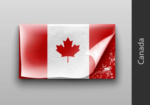 Флаг Канады с рваной маской — стоковый вектор