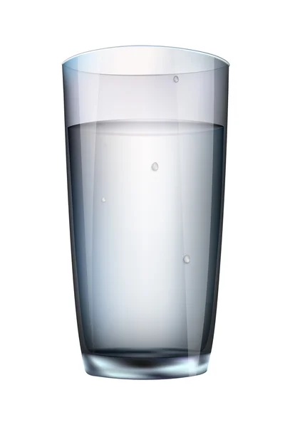 Close-up van water in een glas — Stockvector