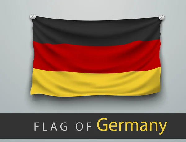 Flagga Tyskland på vägg — Stock vektor
