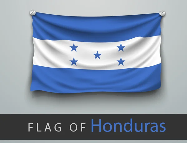 Honduras flagga på väggen — Stock vektor