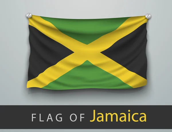 A fal jamaica zászlaja — Stock Vector