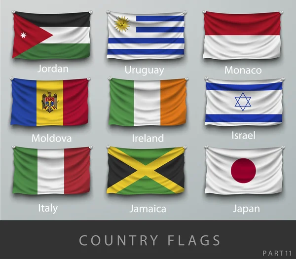 Прапори різних країн — стоковий вектор