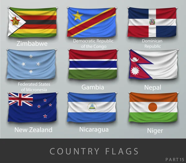 Different countries flags Royalty Free Stock Illustrations