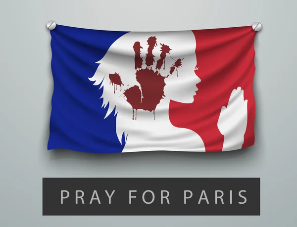 Pray for Paris — Stock Vector