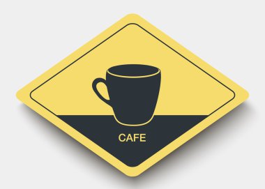 İşareti Cafe ve gölge
