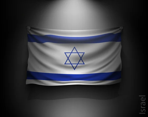 飘扬的以色列国旗 — 图库矢量图片