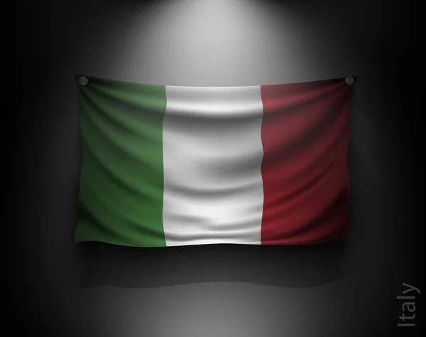 Waving flag of Italy — Stock Vector