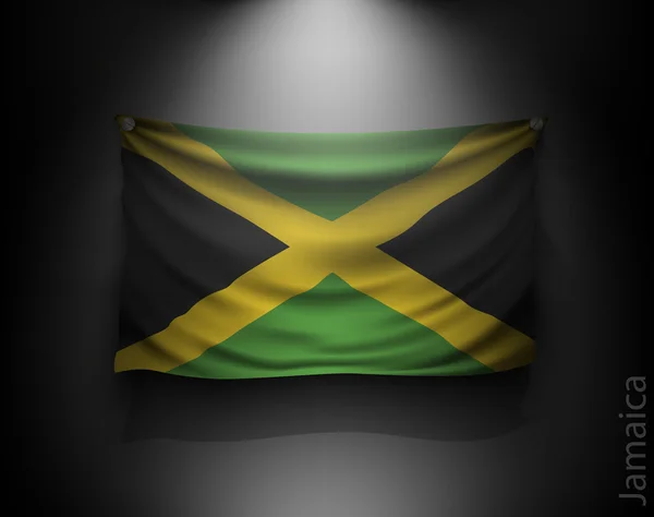 Jamaica zászlajának lobogtatása — Stock Vector