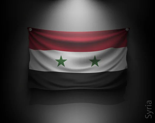 Waving flag of Syria — Stock Vector