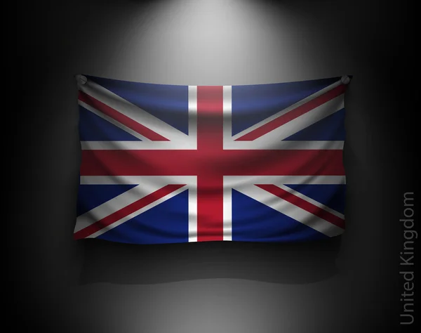 Waving flag of United Kingdom — Stock Vector