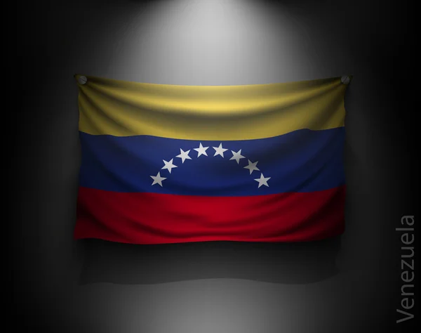 Ondeando bandera de venezuela — Archivo Imágenes Vectoriales