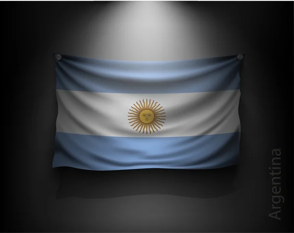 Flaga Argentyny machająca — Wektor stockowy