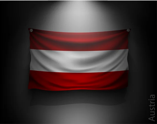 Κυματιστή σημαία της Αυστρίας — Διανυσματικό Αρχείο