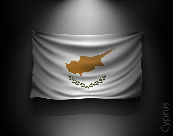 Ondeando la bandera de cyprus — Archivo Imágenes Vectoriales