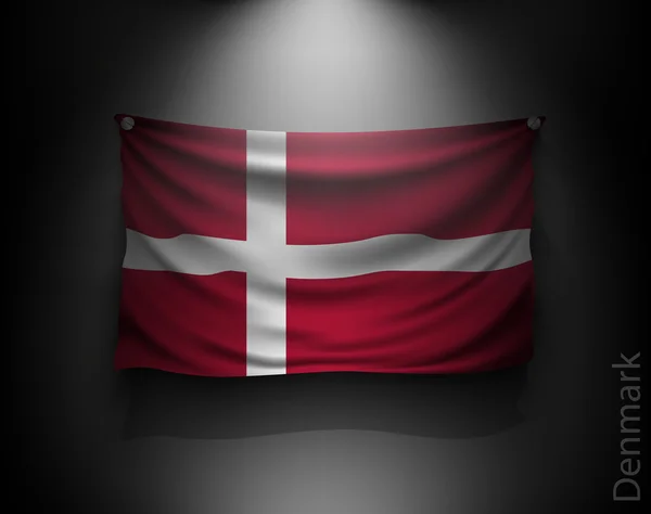 Vlajka Dánska — Stockový vektor