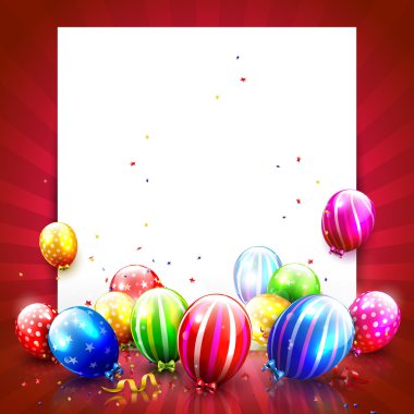 Doğum günü balonları arkaplanı