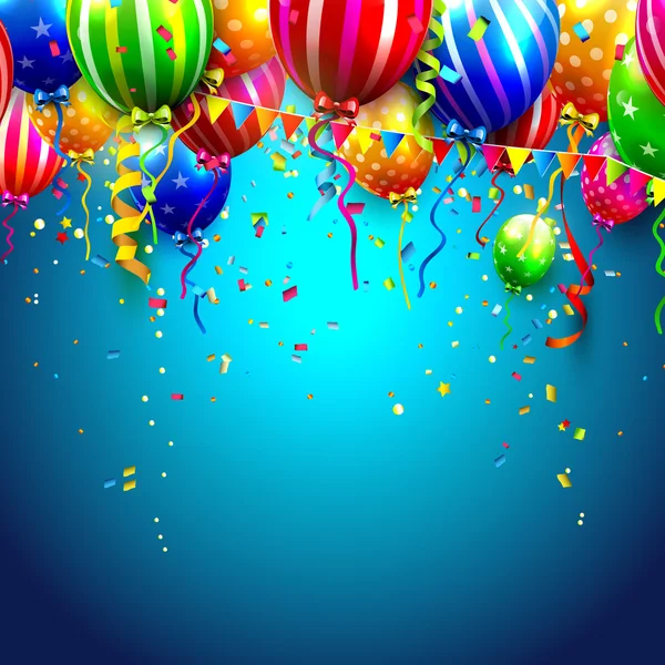 生日气球背景 — 图库矢量图片