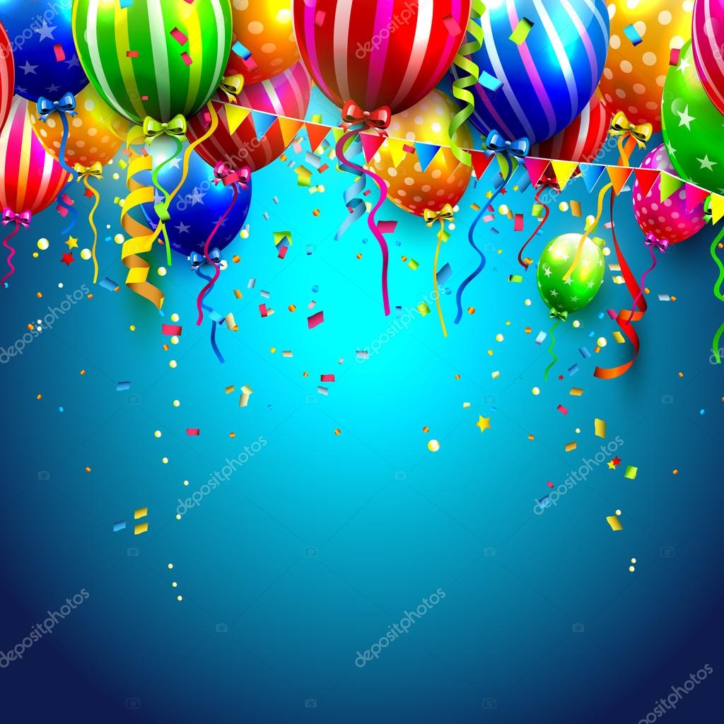 Birthday balloons background Stock Vector Image by ©kaktus2536 #100384862