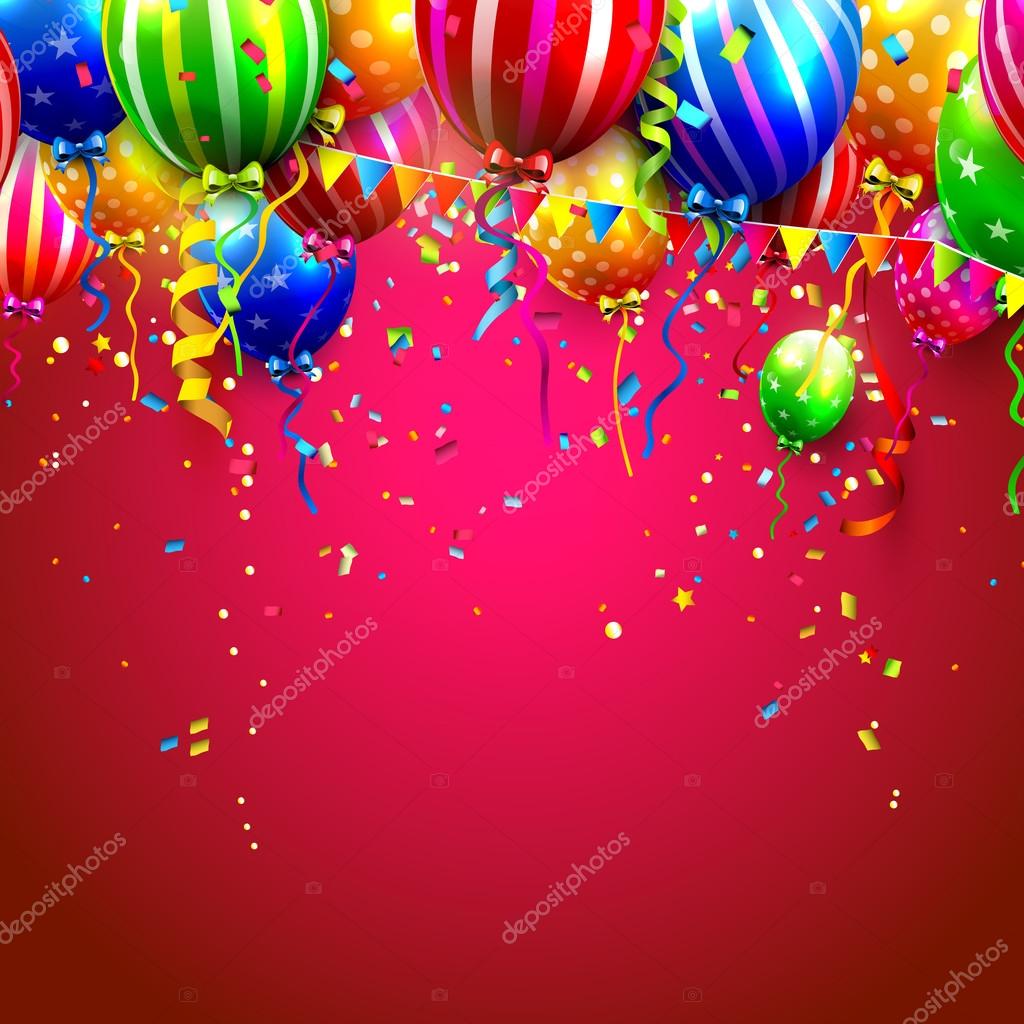 Birthday balloons background Stock Vector Image by ©kaktus2536 #100385790
