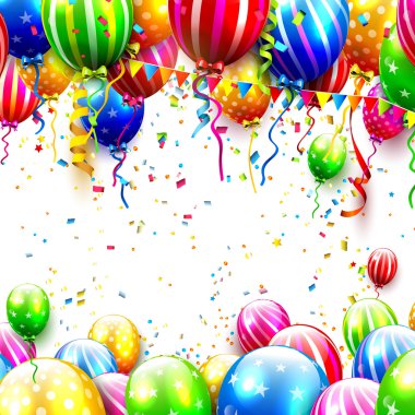 parti arka planı renkli balonları