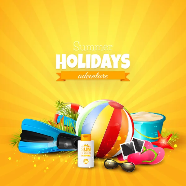 Summer holidays background — Stock Vector