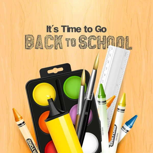 School supplies background — Stock Vector