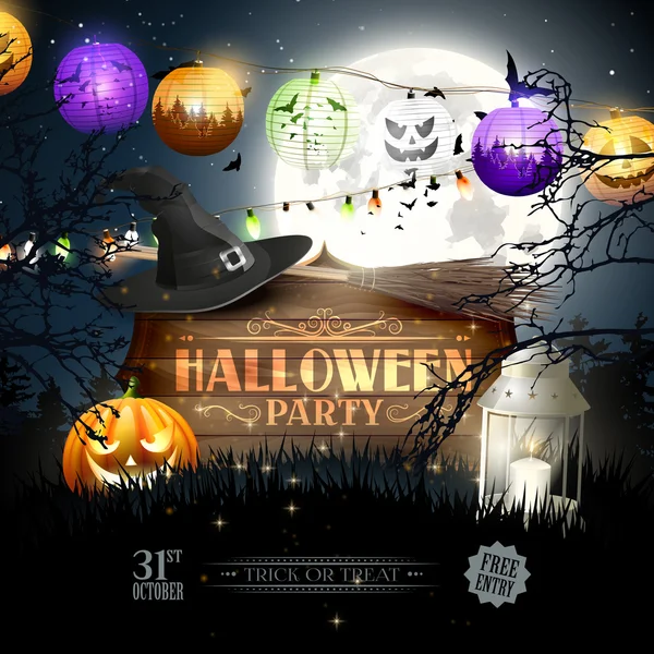 Flyer de fête d'Halloween — Image vectorielle