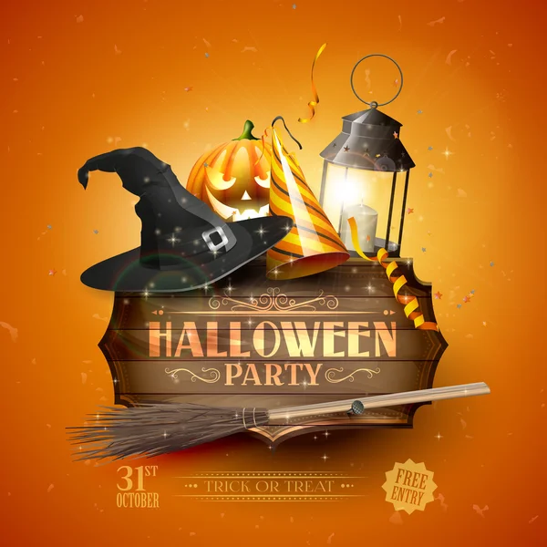 Halloween Party szórólap — Stock Vector