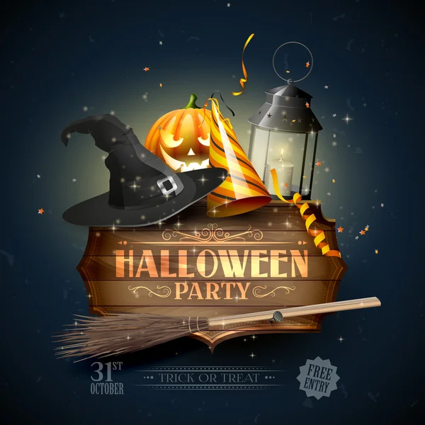 Volante fiesta de Halloween — Vector de stock