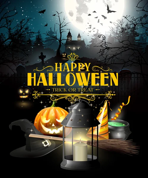 Halloween-üdvözlőlap — Stock Vector