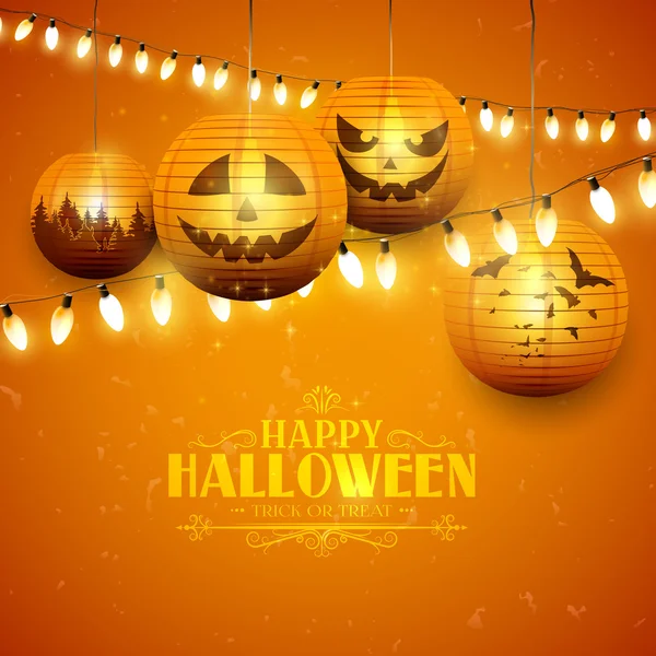 Halloween greeting card — Stock Vector