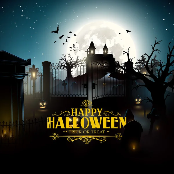 Noche de Halloween fondo — Vector de stock