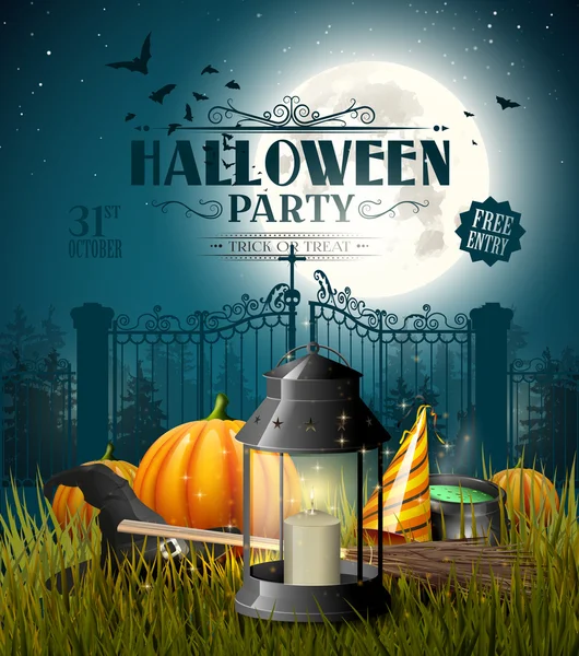 Flyer zur Halloween-Party — Stockvektor