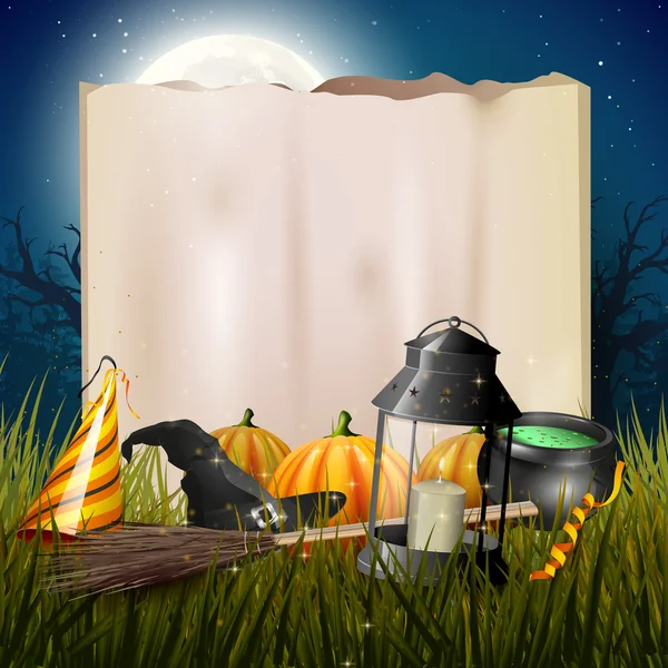 Ponurý pozadí Halloween — Stockový vektor